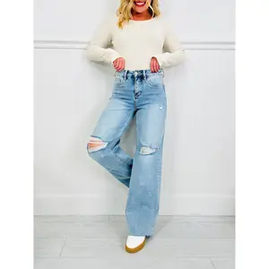 Ride the Retro Wide Leg Retro Tummy Control Jeans