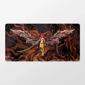 Elden Ring Malenia Desk Mat, XXL Extended Gaming Mouse Pad with Pixel Art Goddess of Rot Design, Waterproof Non-Slip Keyboard Pad, Perfect Gift for Soulslike Fans