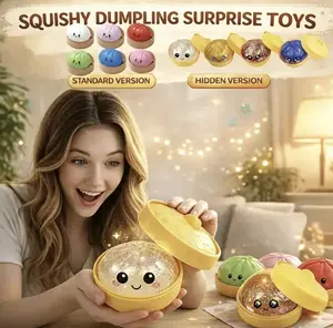 Ultra-Soft TPR Squishies Fidget Toys, Dumpling Squishies Mystery Pack - Random Style per Pack, Satisfying Squeeze for Anxiety Relief, Ideal for Graduation, Easter Gifts
