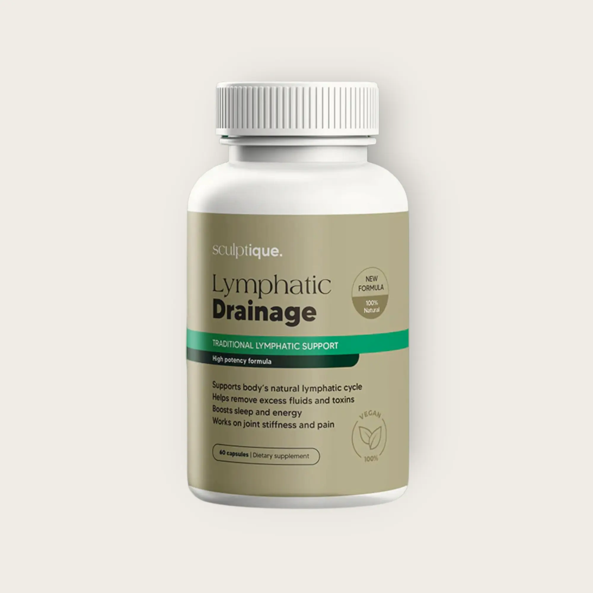 Sculptique Lymphatic Drainage Capsules - Antioxidant & Detox Binder Supplement - Supports Natural Lymphatic Cycle