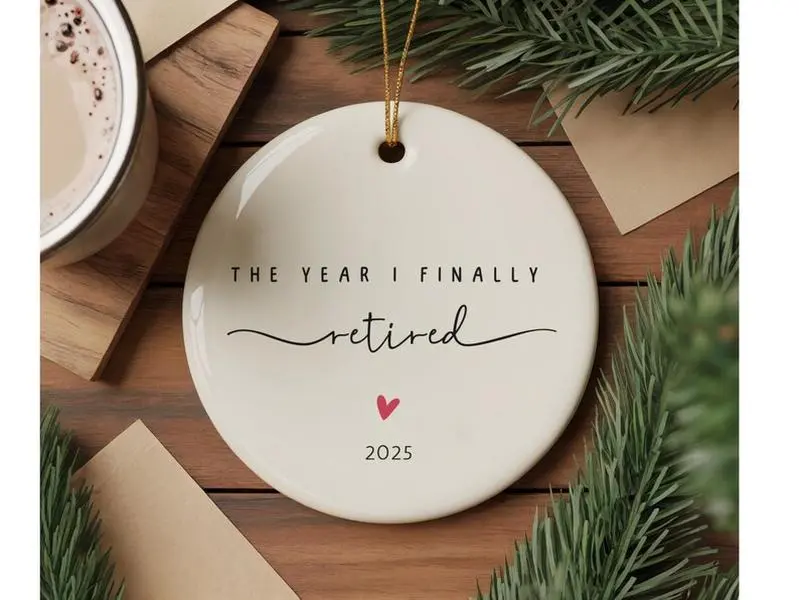 Funny Retirement Ornament The Year I Finally Retired Personalized Christmas Ornament 2026 Custom Gift for Retiree Christmas Keepsake Gift