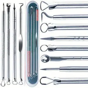Double-head Acne Care Needle Set, 4 Counts/box Professional Blackhead Cleaning Tools, Facial Skin Care Tool for Home Use