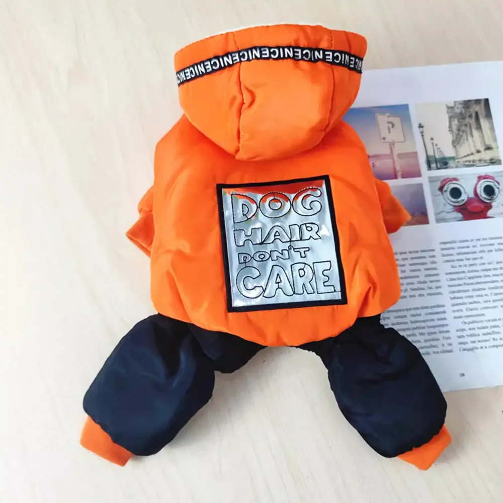 Small Dogs Coat Cozy Warm Hoodie Pet Dog Clothes Warm Windproof Snow-Proof Overalls Puppy Jacket for Cold Weather Dog Apparel