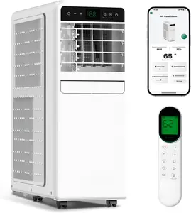 12,000 BTU Portable Air Conditioner, Smart AC Unit with Fan/Dehumidifier/Drainage-free Cooling, APP/Remote/Touch, 47 dB, Sleep Mode, Installation Kit, 24H Timer for Bedroom, Living Room