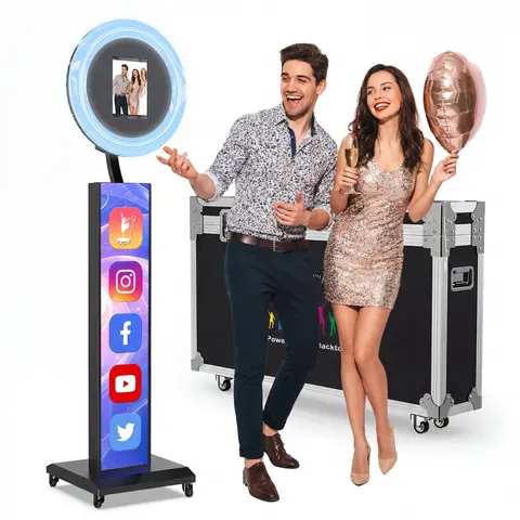 MWE Portable Stable Display Structure iPad Stand Shell, Custom Logo Camera Accessory, Easy to Move, Wide Compatibility, Clean Enclosure, Works with Photo Booth & TikTok Apps, for Weddings, Birthdays