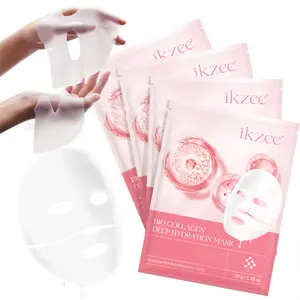 Collagen Real Deep Mask,Lifting Mask, Pore Minimizing, Elasticity Improvement,Deep Hydrates Face Masks, Facial Hydrogel Masks,for All Skin (4p) Moisturizer Body Care Hydrating Moisturizing  collagen night mask