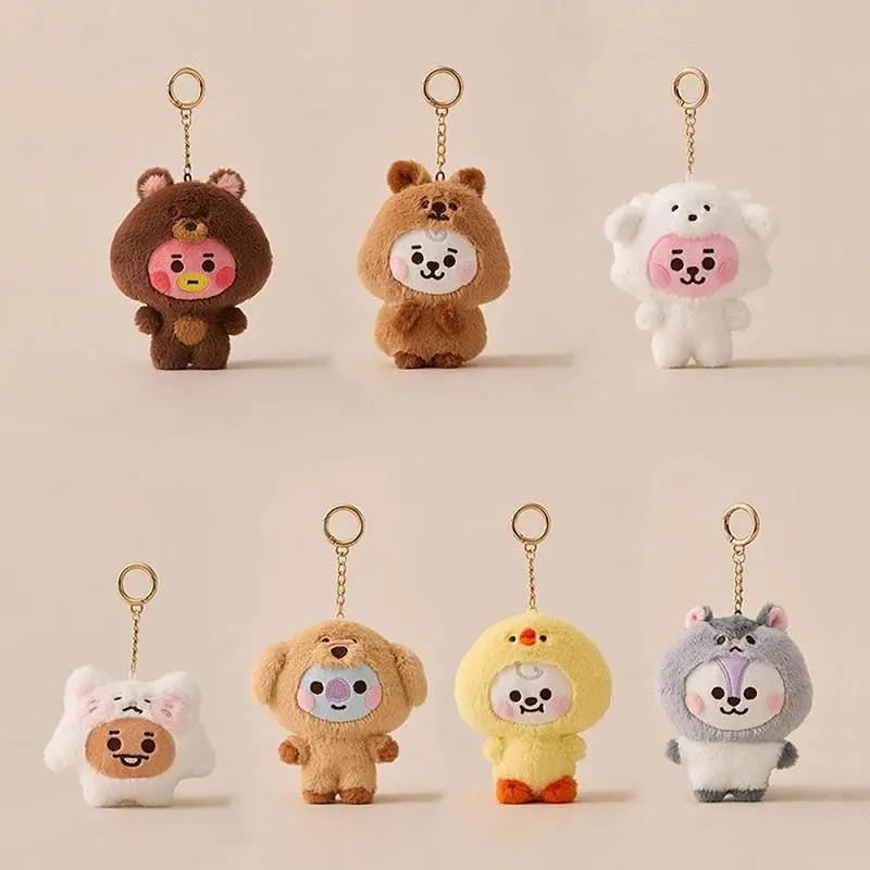 10cm BT kpop BABY Zoo Series Plush Doll Keychain Cute Cartoon Doll School Bag Pendant Decoration Birthday Gift