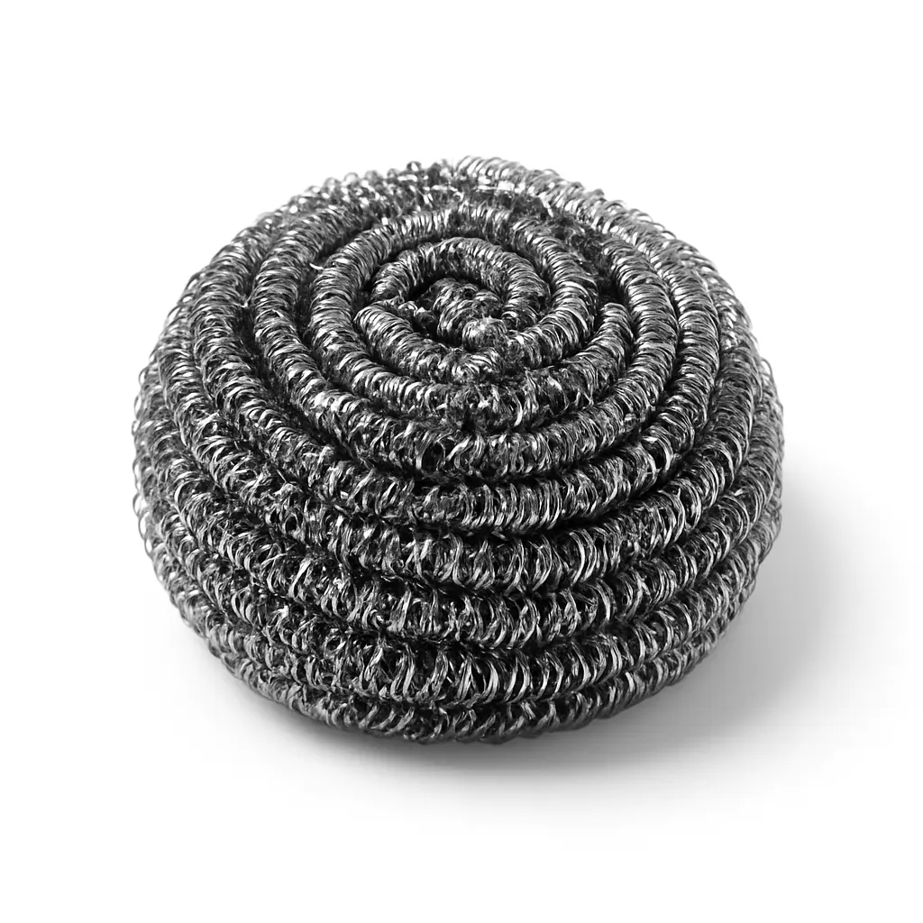 Metallic Wire Wool Scouring Pads - Stainless Steel, Heavy-Duty, Rust-Proof, Long-Lasting Reusable Industrial & Household Kitchen Cleaning Supplies for Stove, Cooktops, Sinks, Grills