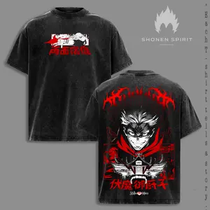 Sukuna T-Shirt Washed | Cursed King Style | Jujutsu Kaisen Tee | Anime Graphic Tee | Vintage Washed Shirt | Streetwear Anime Shirt | Sukuna Fan Merch | Dark Aesthetic Tee | Unisex Oversized T-Shirt | Hot Anime T-Shirt | Shonen Spirit Tee