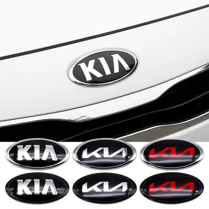 Kia Universal Emblem Badge, Front Grille & Rear Tailgate Decoration, Multi-Size Multi-Color Car Accessories, Car Decorative Sticker, Replacement Parts