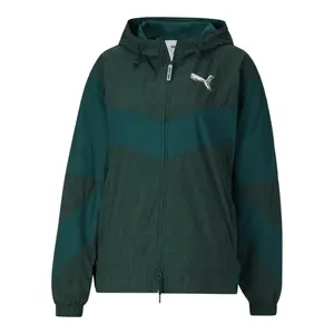 PUMA Womens Storm Watch Packable Jacket Athletic Outerwear Casual Full Zip - Green
