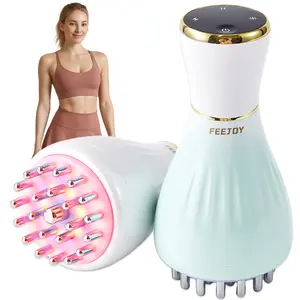 FEEJOY Handheld Full Body Comfort Massager with Heat Vibration 4 Modes 12 Levels Masseur anti-cellulite Silhouette  Pro+ Portable Muscle Relief for Memorial Day Weekend Relaxation Gifts