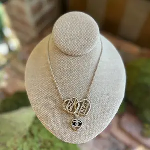 Pre-owned CHANEL Triple Heart Pendant Necklace