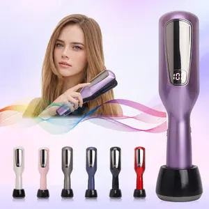 Wireless Rechargeable Typ-C Hair Straightener, Straightener Comb, Portable Electric Trimmer for Split Ends, New Model with Storage Base, Ideal Gift Choice