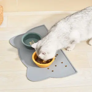 Pet Silicone Placemat, 1 Count Waterproof Pet Meal, Household Non-slip Pet Anti-leakage Mat Tray, Reusable Silicone Mat