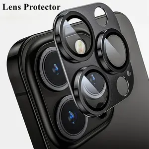 Full Cover Camera Lens Protector on For iPhone 16 Pro Max Clear Tempered Glass For iPhone 15 11 12 13 15 Pro Max Mini Camera Protector