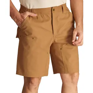 CHRONOLINE Men's Work Utility Shorts Heavyweight Cotton Water-Repellent Canvas Mid-Rise Regular Fit Carpenter Shorts