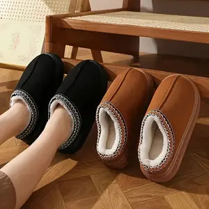 Cozy Plush Thick Sole Platform Slippers Soft Fuzzy Warm House Shoes Non Slip Height Boost Indoor Outdoor Winter Slippers BlackFriday Chrismas Gifts