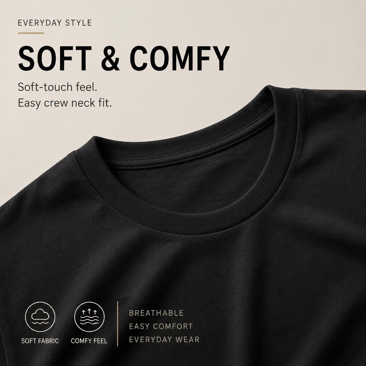 Unisex Classic Plain Cotton Crew Neck Comfy Shortsleeve T-Shirts - Aesthetic Relaxed Fit Basics, Minimalist Layering Tops for Casual Streetwear, Summer Daily Wear, Tshirt, Loose, Oversized, Vintage, Foldable, Unisex Retro, 7 Black + 7 White