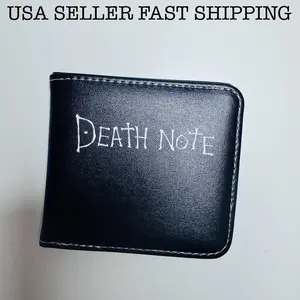 Anime Wallet - Death God Journal PU Leather Japanese Manga Short Bifold Cash Credit Card Book Design Shinigami Ryuk Light