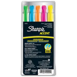 Sanford Ink Corporation  Highlighter- Chisel Point- Nontoxic- Fluorescent Yellow
