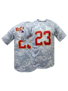 Men's Camo American Football Jersey,Embroidered Sports Top Breathable San Francisco #23 Rugby Jersey,Athletic Tee for Training & Competition Football Shirts