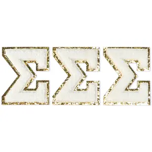 Sigma Sigma Sigma Chenille Stickers - Tri Sigma Greek Letter Stickers