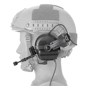 F30 Tactical Shooting Helmet Headphones Compatible with PTT Active Noise Cancelling Earmuffs for Hunting Electronic Hearing