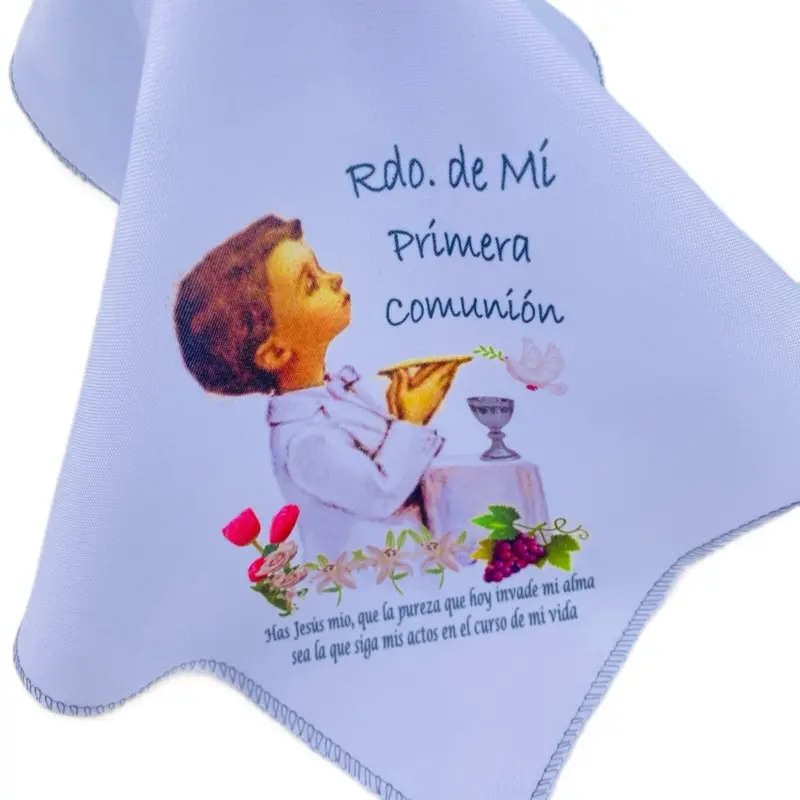 12pcs 10x10 inches 100% Polyester Napkins Bulk - Sturdy, Clean Look, Simple Design Disposable Party Napkins for Ceremony Events (Baptism, Communion)