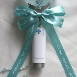 KPOP Lightstick & Hair Bow - Turquoise and White