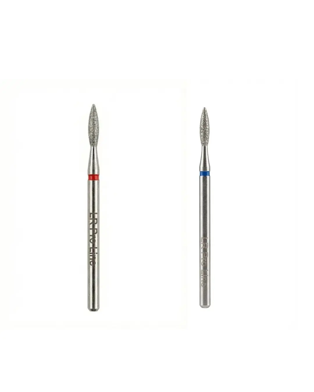 LR PRO LINE Slim Flame Diamond Filing Drill Bit - 3/32" Shank Stainless Steel Nail Tech Supplies with Brush, Cleanser, Cuticle Prep, Heat Reduction, Diamond Coat for Acrylic & Gel Manicure Adult Care, Smooth Finish, Adults, Universal Fit, Cleansing, Singl