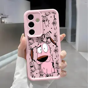 Cartoon Couragethe Cowardly Dog Soft&Flexible TPU Silicone Phone Case For Galaxy S26 Ultra S25 Edge S24 FE S23 S22 S21 Plus A13 A14 A15 A16 A17 A33 A34 A35 A36 A52 A53 A54 NOTE20 Durable|Shockproof|Full Camera Protection|Anti-Fingerprint