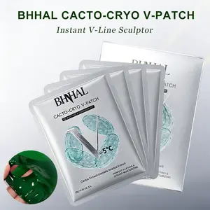 BHHAL Cacto-Cryo V-Patch: -5°C Instant Jawline Sculpting & De-puffing Mask for Snatched Face (5 Pcs)