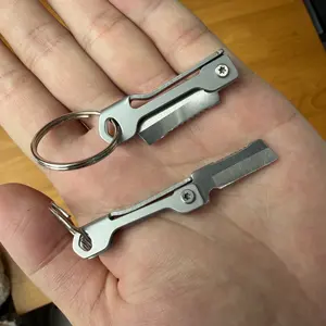 2PCS Set Mini Folding Pocket Knife【Large+Small】, Stainless Steel Tiny Package Knives, EDC Outdoor Tools, Durable Keychain Knives for Outdoor & Everyday Carry, Ultra Compact and Lightweight, Camping Must Haves, SummerVibes, fathersdaygift