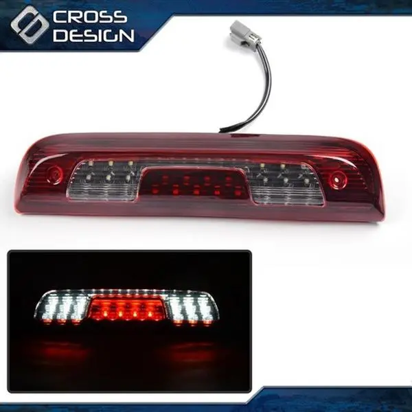 CROSSDESIGN LED Third Brake & Cargo Lamp with Backlights - Low Power, Energy Efficient Automotive Carlights, Easy-Install Braking Aid, Brightening Heat Reduction Car Accessory for 2014-2018 Chevy Silverado 2500 HD, GMC Sierra (US)