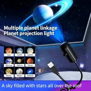 USB Rotating Projector Light, RGB Atmosphere Starry Night Lamp, Bedroom Party Car Use, 3w Power, Ideal for Home Decor and Events
