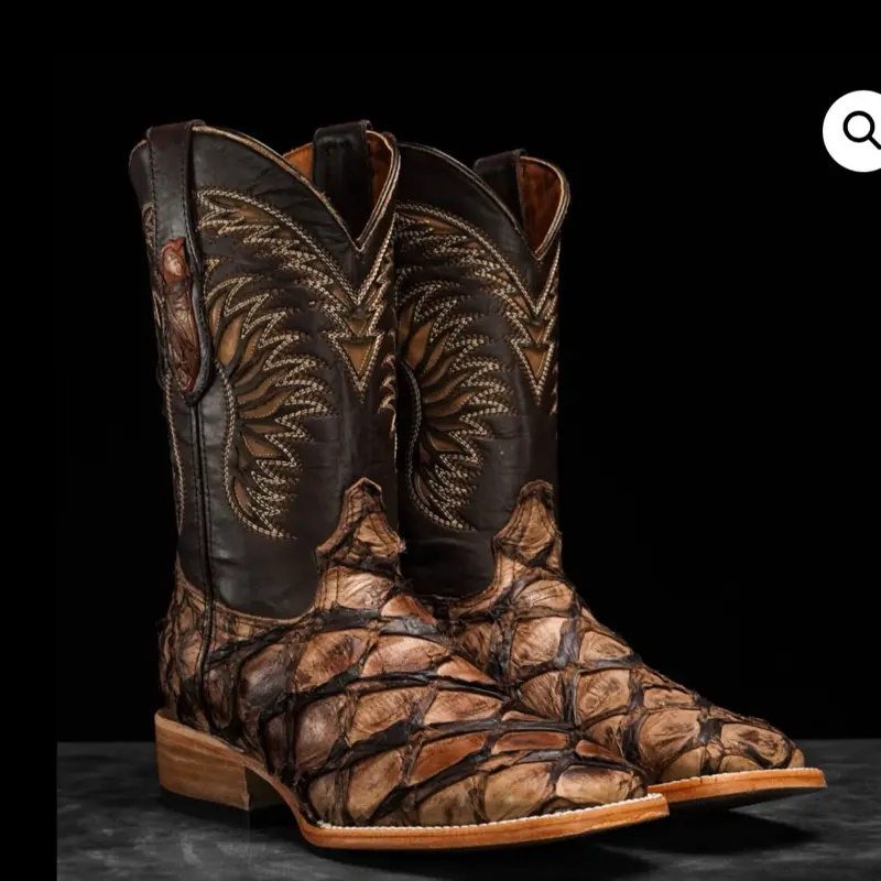 PIRARUCU Handcrafted Elegance Boots - Premium Leather Upper & Heel - Classic Design for Any Occasion - Comfortable & Timeless Aesthetic