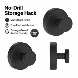 4-Pack Strong Suction Shower Hooks No Drill Removable Towel Hooks for Smooth Surfaces Rust-Resistant Stainless Steel Organiser with Vacuum Lock HoldTwist