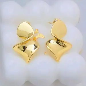 Trendy Minimalist Fashion Gold Plated Earrings for Women - Subtle Elegance & Versatile for everyday use