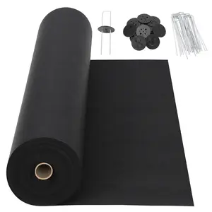 Heavy Duty Weed Barrier Landscape Fabric  Superior Weed & Erosion Control  4ft x 100ft Non-Woven Ground Cover  Easy Installation - Ideal for Driveways, Lawns, Beds, and Gravel Areas