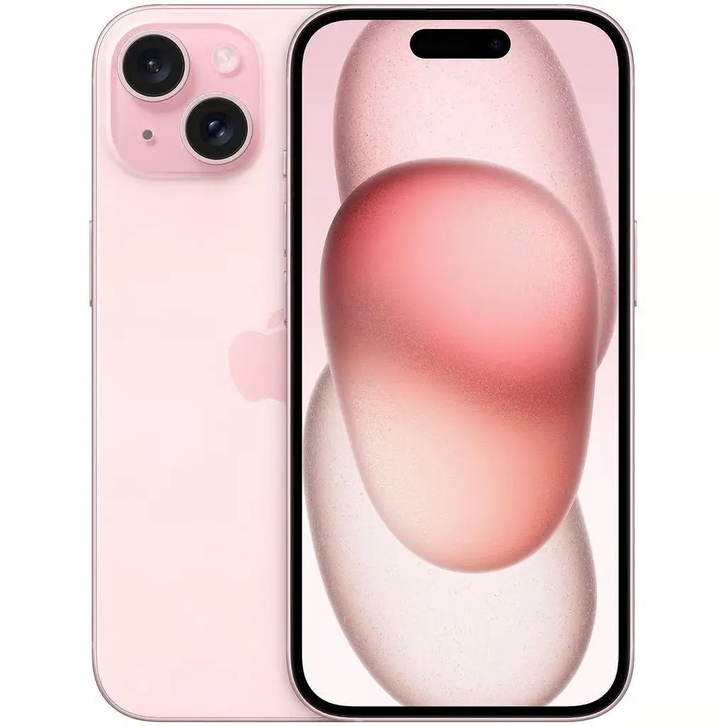 Certified Refurbished Unlocked iPhone 15 - 128GB, 6.1 in, XDR Display, Premium Pink Smartphone, Lithium Ion Battery, Includes Charger, Versatile Mobile Device