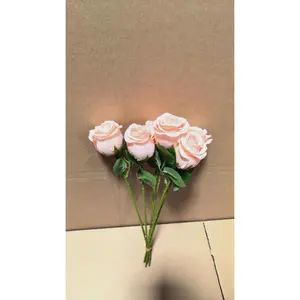 Simulated rose sleeve pocket-sized rose velvet fabric decorative flower arrangement Valentine's Day gift single rose artificial flower bouquet
