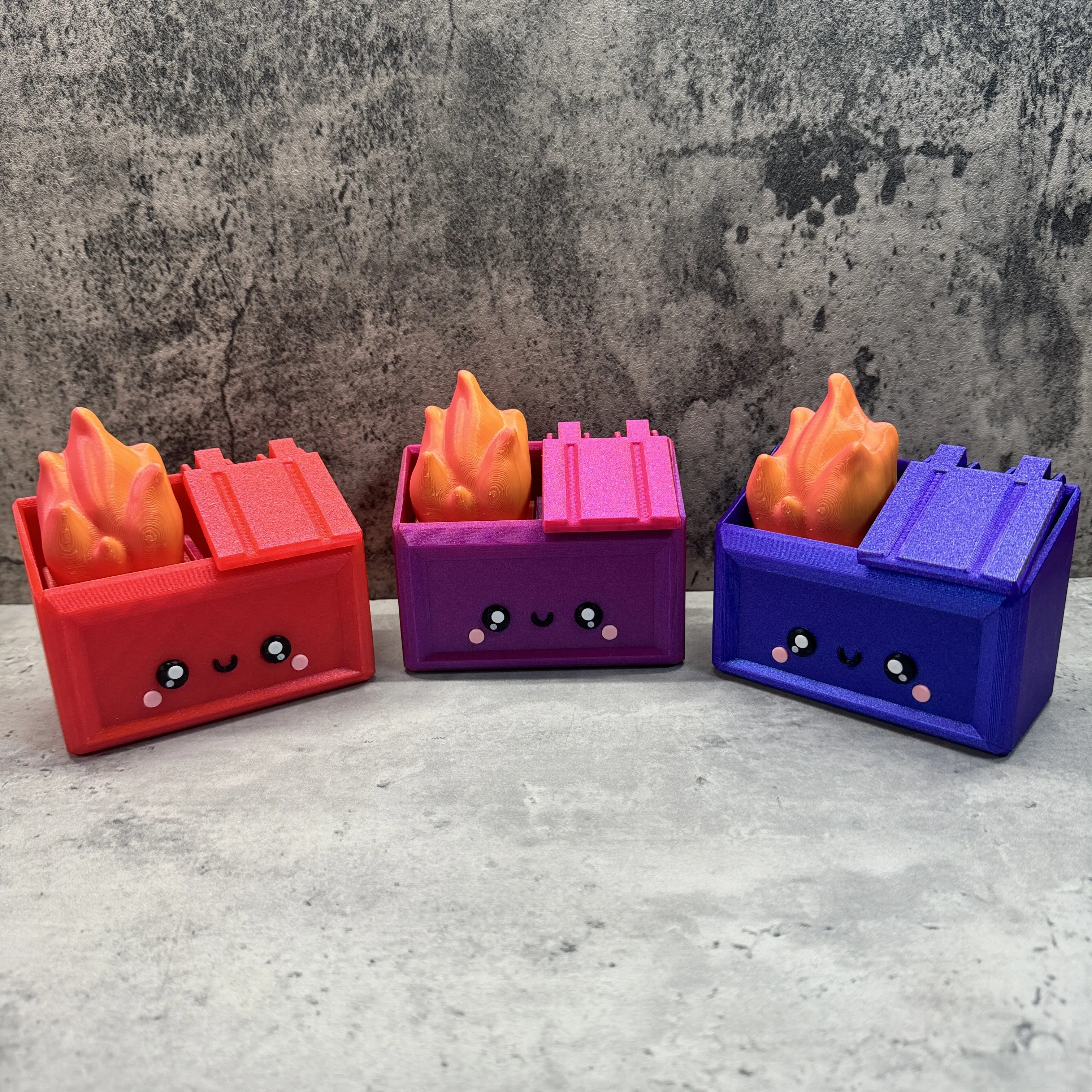 3D Printed Articulated Cute Trash Can