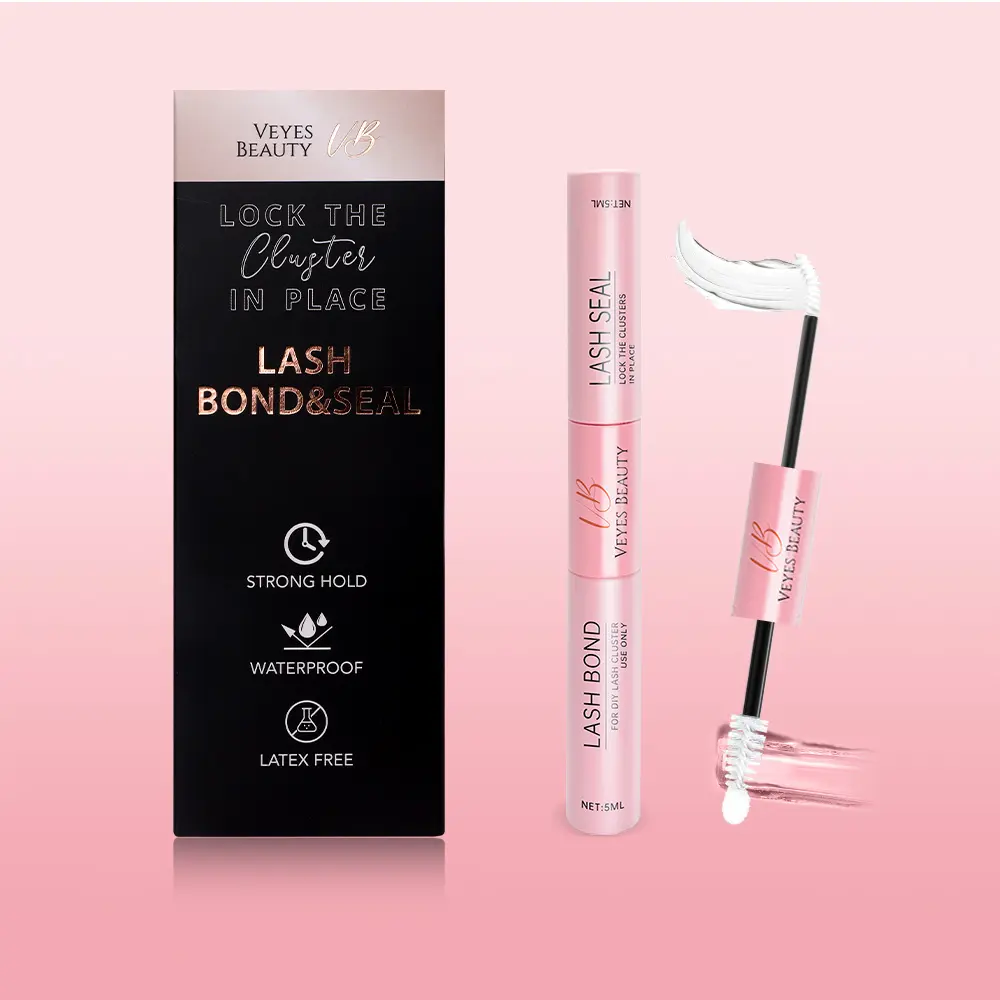 VEYESBEAUTY Lash Bond & Seal - White 10ml for DIY Eyelash Long-Lasting Extensions Glue Makeup Cosmetic,sunscreen