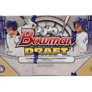 Bowman Draft Jumbo Hobby Box 2024 3 autographs! Best Rookie Class! 32 cards per pack 12 packs per box