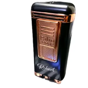 Palió Pro Polaris Empty Triple Torch Cigar Lighter | Custom Engraved with Text of Choice | Authentic and New | One of a kind Gift