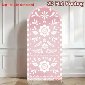 Pink Mexican Fiesta Birthday Party Bride Shower Wedding Custom 2-Sided Covers Chiara Arch Background Decor Backdrop Photo Wedding Arched Backdrop Party Decoration