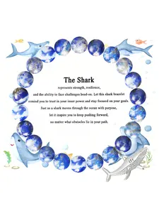 1PC Christmas Gift The Ideal Shark Bracelet - Inspirational Jewelry Shark Bracelet Gift for - Daughter Girlfriend Best Friend Son Mom Dad, Shark Bracelet - Symbol of Focus & Perseverance, Birthday Gift/Valentine's Day/Mother's Day, Charm Bracelet