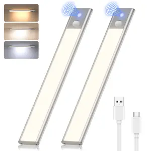 Quntis LED undercabinet Light, Rechargeable Wireless Motion Sensor Light indoor, 2 Pack Lights, Under Counter Lights for cabinet Energy Efficient