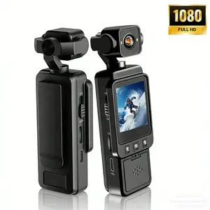 1080P Body Camera, Vlogging Camera with 270° Rotating Lens, 6x Digital Zoom, Wide-Angle, Infrared Night Vision, Wearable Sports Camera, Pocket Camera